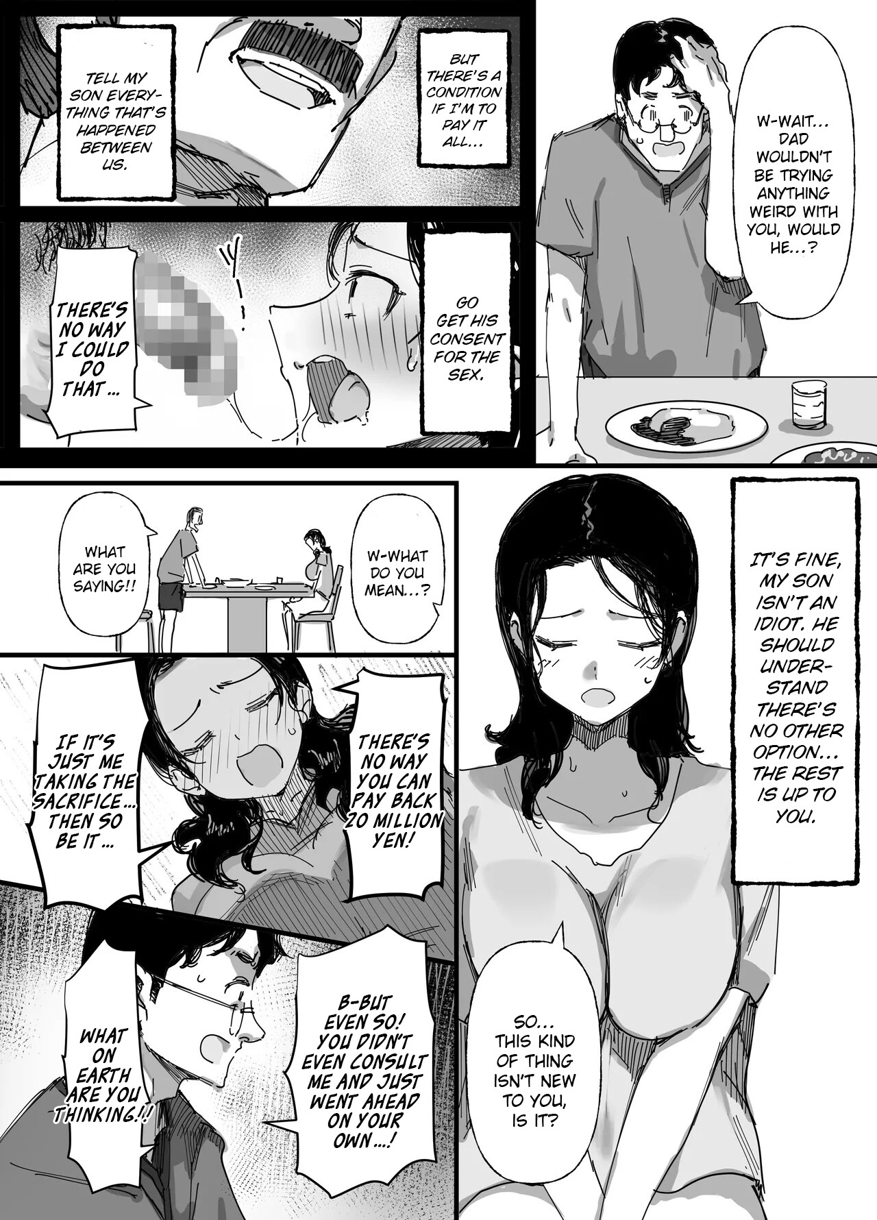 Hentai Manga Comic-My Husband's Debt: A Wife Sells Herself to Her Father-in-Law as Creampie Repayment-Read-34